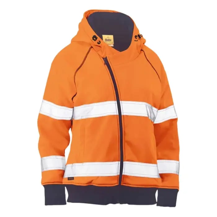 Bisley® Women's Class 2 Sherpa-Lined Orange Hoodie - LG (PIP323W6819TORLG) image